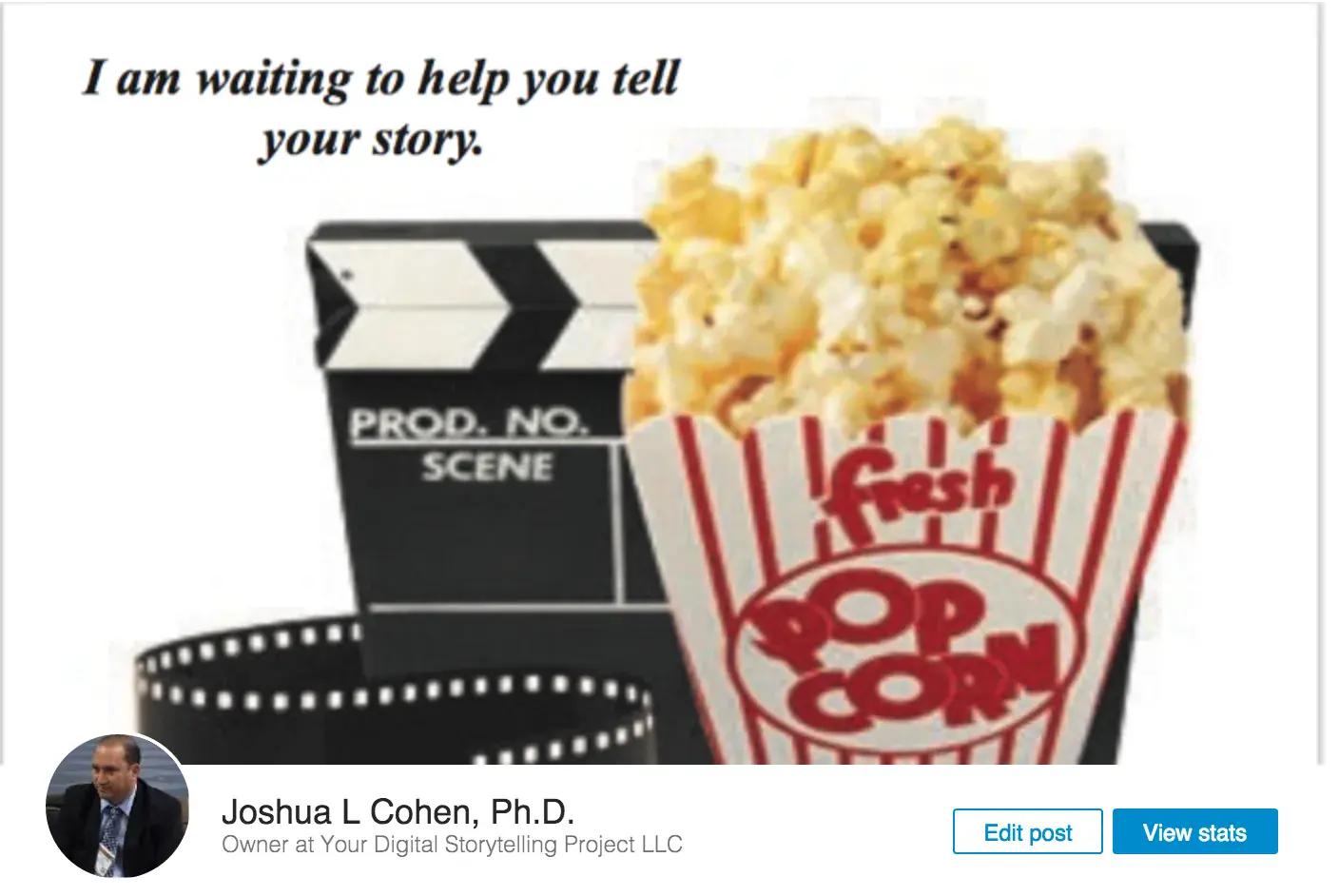 Popcorn, film clapperboard, and film reel for Healthy Relationships
